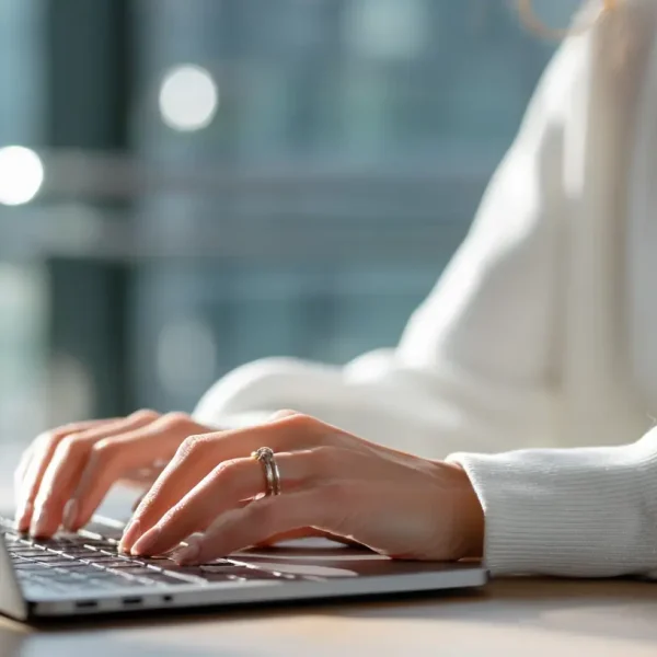 mulher-branco-digitando